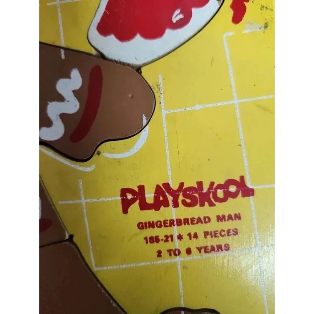 Playskool nursery rhyme the Gingerbread man wooden puzzle